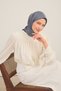 Shiny Scarf Monogram Navy Blue - 3