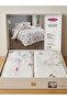 Kristal Botanika Purple Floral Patterned 100% Cotton Duvet Cover Set - 2