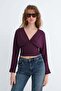 V-Neck Long Sleeve Blouse B1032