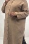 68074 Plus Size Buttoned Low Sleeve Tunic - Mink - 2