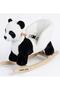 Educational Plush Rocking Horse Wooden Rocking Panda