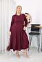 Plus Size Flared Modal Fabric Dress - 3
