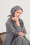Shiny Scarf Ottoman Paisley Dark Mink - 2