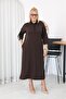 Plus Size Modal Fabric Three-Quarter Sleeve Dress - 4