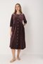 Women's Cotton Blend Velvet Baby Collar Buttoned Dress 3983 - 2