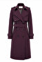 Jacket with Collar and Sleeve Detail, Plum Trench Coat 12667 - 4