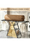 160CM Grey 3‑Tier Folding Metal Clothes Drying Rack, Heavy‑Duty Windproof Freestanding Laundry Drying Stand, Indoor Outdoor Balcony Garment Hanger - 5