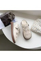 Women's Cream White Casual Sandals - 6