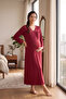 Mirella Maternity and Postpartum Lace Detailed Nightgown Suitable for Breastfeeding - 3