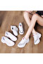 Women's Gray and White Heart Sneakers - 3