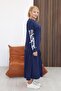 Plus Size Modal Fabric Dress with Bow Detail on the Sleeves - 6