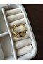 Gold Steel Anti-Tarnish Black Vintage Eye Ring - 3