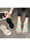 Women's Beige Mesh Sandals - 4