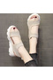 Women's Beige Mesh Sandals