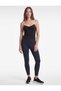 Slim Fit High Waist Sports Leggings with Stitching Detail