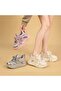 Women's Mesh Platform Lace-Up Sneakers - 4