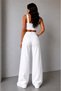 High Waist Wide Leg Palazzo Jeans - 3