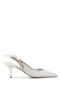Women's Faux Leather White Heeled Shoes