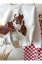 Girls' Fall Sweatshirt with Cat Design, Checked Pants, Top and Bottom Set, Ages 2-8 - 4