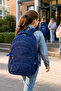 Toy Monkey Detailed Navy Blue Backpack School Daily Use Children's Student Bag 46X30X18 cm - 6