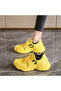 Women's Yellow Knit Slip-On Sneakers - 7