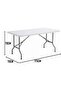 Portable Folding Computer Desk，Study Desk with Stand Writing Desk Table Computer Table，175×70×70CM Gaming Table，Heavy Duty Work Table for Home Office Study - 4