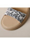 Women's Green Floral Sandals - 5