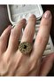 Gold Steel Anti-Tarnish Black Vintage Eye Ring