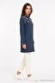 Elegant Stone Embroidered Zipper Jacket Indigo Jacket 0190 - 2