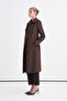 Wide Collar Belted Classic Brown Trench Coat 14208 - 5