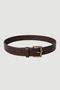 Square Buckle Faux Leather Belt - Brown