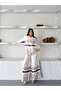 Women's Ecru Chokella Fabric Tie-Dye Gradient Shirt and Trousers Set Jen2694 - 4