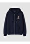 Teddy Embroidered Women's Thick Zipper Sweatshirt (W6)