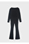 Ribbed Knitwear Girls' Top and Bottom Set 7530 - 2