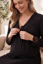 Mirella Maternity and Postpartum Lace Detailed Nightgown Suitable for Breastfeeding - 4