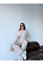 Women's Stone Oysho Fabric Boat Neck Double Set Elt4006 - 2