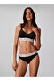 Women's Slim Fit Thin Strap Black Bralet - 2