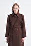 Wide Collar Belted Bitter Trench Coat 13820 - 3