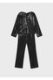Black Girls' Sequin Pants and Blouse Set 4528 - 2