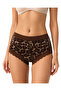 5-Piece Women's High Waist Satin Textured Lace Panties Set - 8