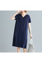 Women's V-neck Dress - 8