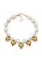 Heart Charm Pearl Necklace