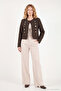 Crew Neck Button Detailed Epaulet Napoleon Jacket Women's Jacket 611Ce92 - 6