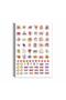 A4 Spiral Cardboard Cover Checkered Neon Notebook - Orange - 2