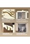 شنطة ظهر محمولة بتصميم مريح قابل للطي بتصميم مريح وجيد التهوية مقاس 12 انش × 14.5 انش × 14.5 انش × 1 - 5
