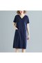 Women's V-neck Dress - 4
