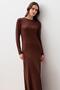 Long Sleeve Basic Comfortable Daily Lycra Flexible Viscose Soft Dress - 5