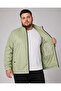Men's Oversized Lined Stand Collar Water and Wind Resistant Raincoat Jacket - 2