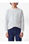 Long Sleeve Crew Neck Striped Sweatshirt - 2