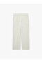 Regular Fit Cotton Pocketed Elastic Waist Trousers with Drawstrings - 5